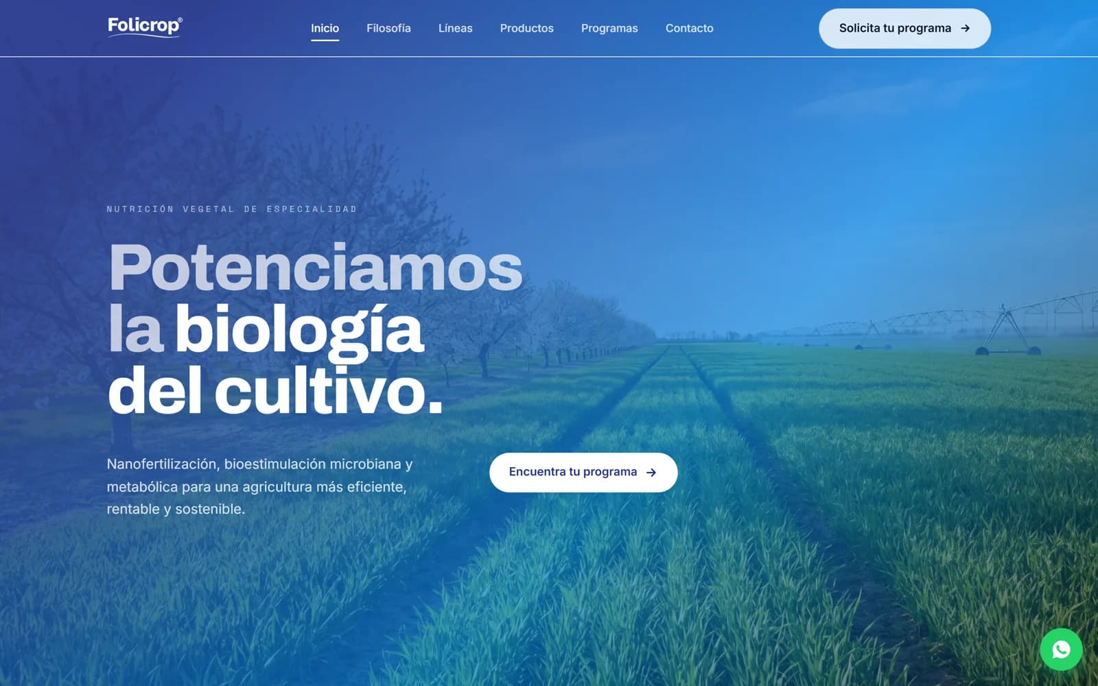 Sitio web de Folicrop hecho por R Medios